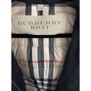 Burberry Brit Women's Hooded Belted Long Puffer Down Coat Black M